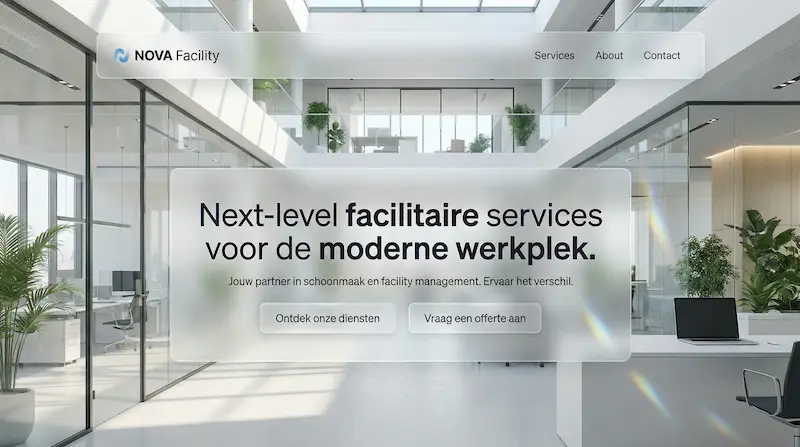 Facility services website voorbeeld