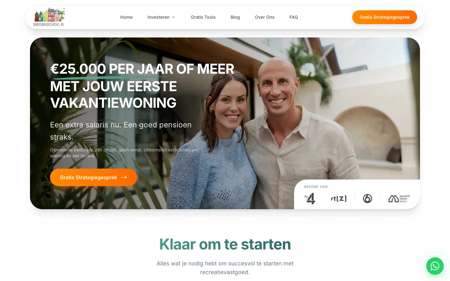 Website van BNB Verhuurcursus