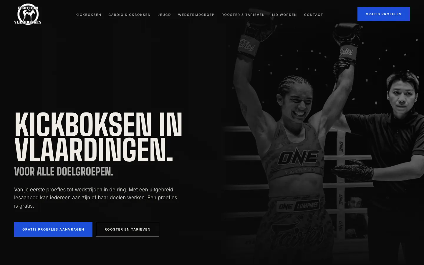 Website van Fightteam Vlaardingen