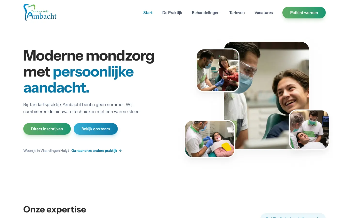 Website van Tandartspraktijk Ambacht
